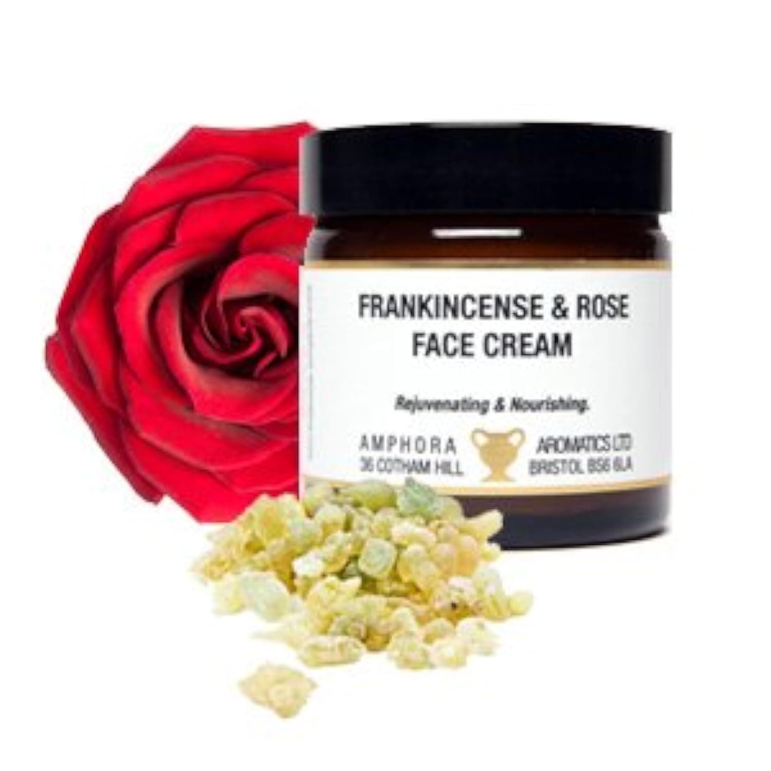 Amphora Aromatics Frankincense and Rose Moisturising Face Cream - Paraben Free (60ml)