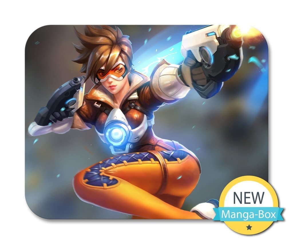 Overwatch Tracer D.Va Widowmaker Mei Symmetra Mercy Rubber Mouse Pad Mousepad with Designs 9.84"x7.87"