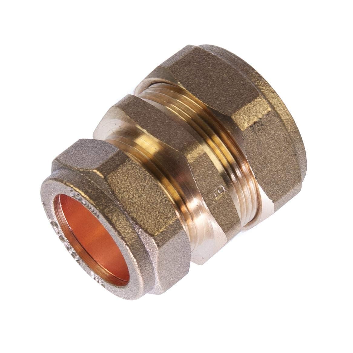 28mm x 22mm Compression Reducer Coupling Brass Plumbing Pipe Fitting Thunderfix