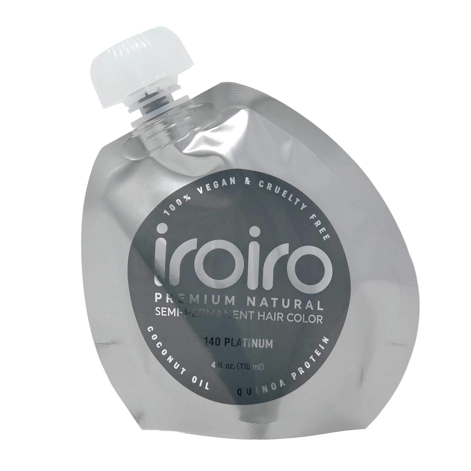 IROIRO Premium Natural Semi-Permanent Hair Color 140 Platinum (8oz)
