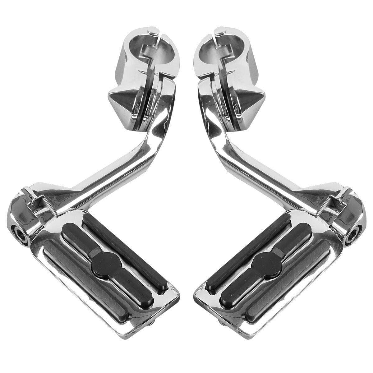 TCMT 1.25" Highway Foot Pegs Footpeg Footrest Fits For Harley Touring Road King Street Glide Road Glide Electra Glide Softail Sportster Dyna with 1.25" Engine Guards
