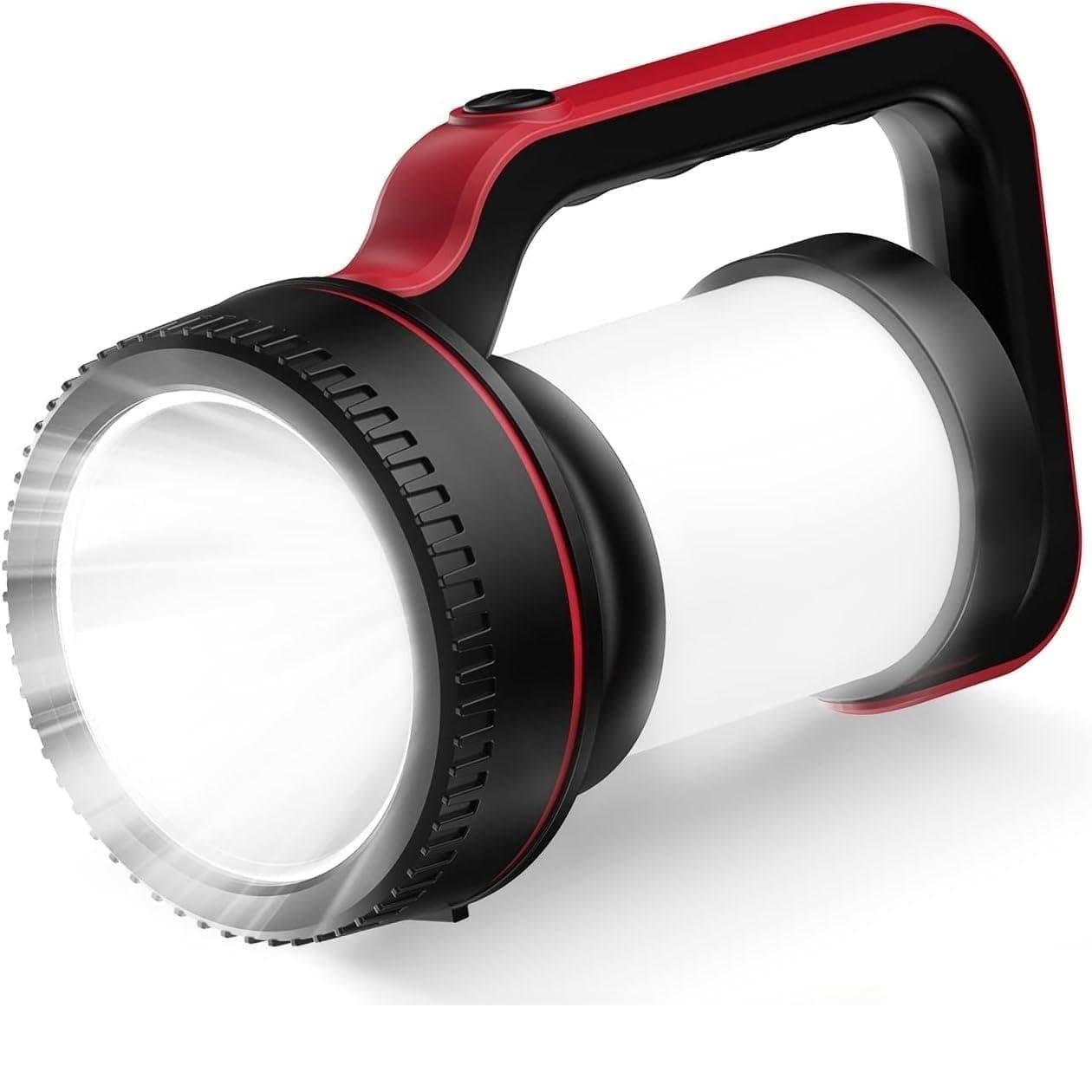 Rechargeable Spotlight Super Bright 12000 Lumen LED Flashlight Handheld Spotlight 10000mAh Long Lasting Large Flashlight Searchlight for Camping Outdoor Hunting Emergency as Gift