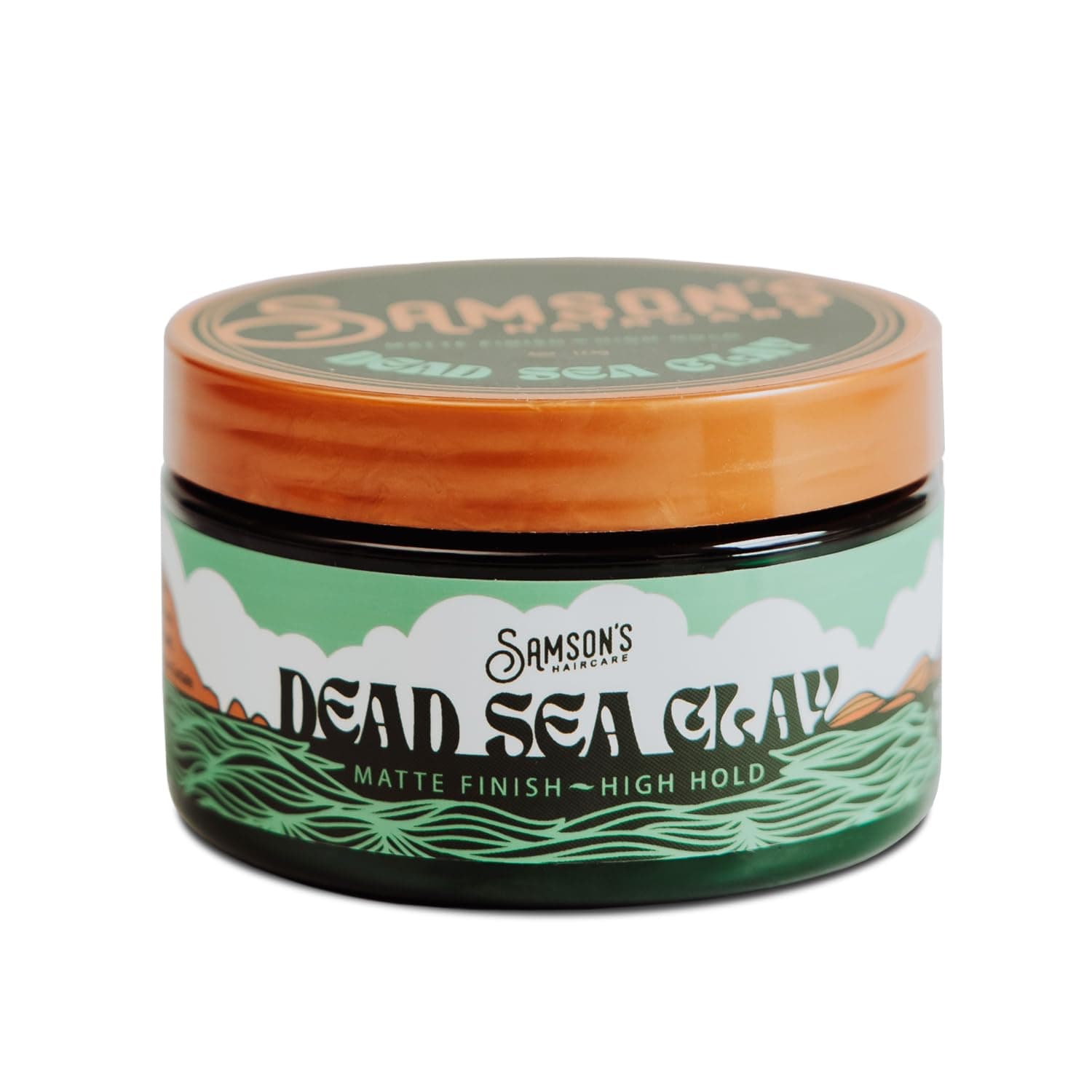 SAMSON'S HAIRCARE Dead Sea Hair Styling Clay, Nourishing and Revitalizing Hair, With Black Hawaiian Sea Salt, High Hold, Ultra-Matte Finish, 4 oz.