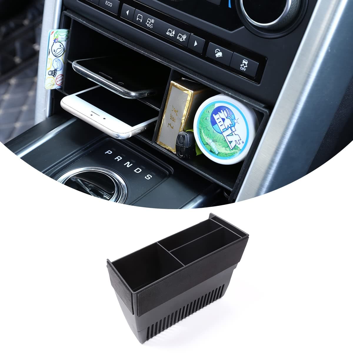 for Land Rover Discovery Sport 2015 2016 2017 2018 2019 Car-Styling Plastic Central Console Multifunction Storage Box Phone Tray Accessory