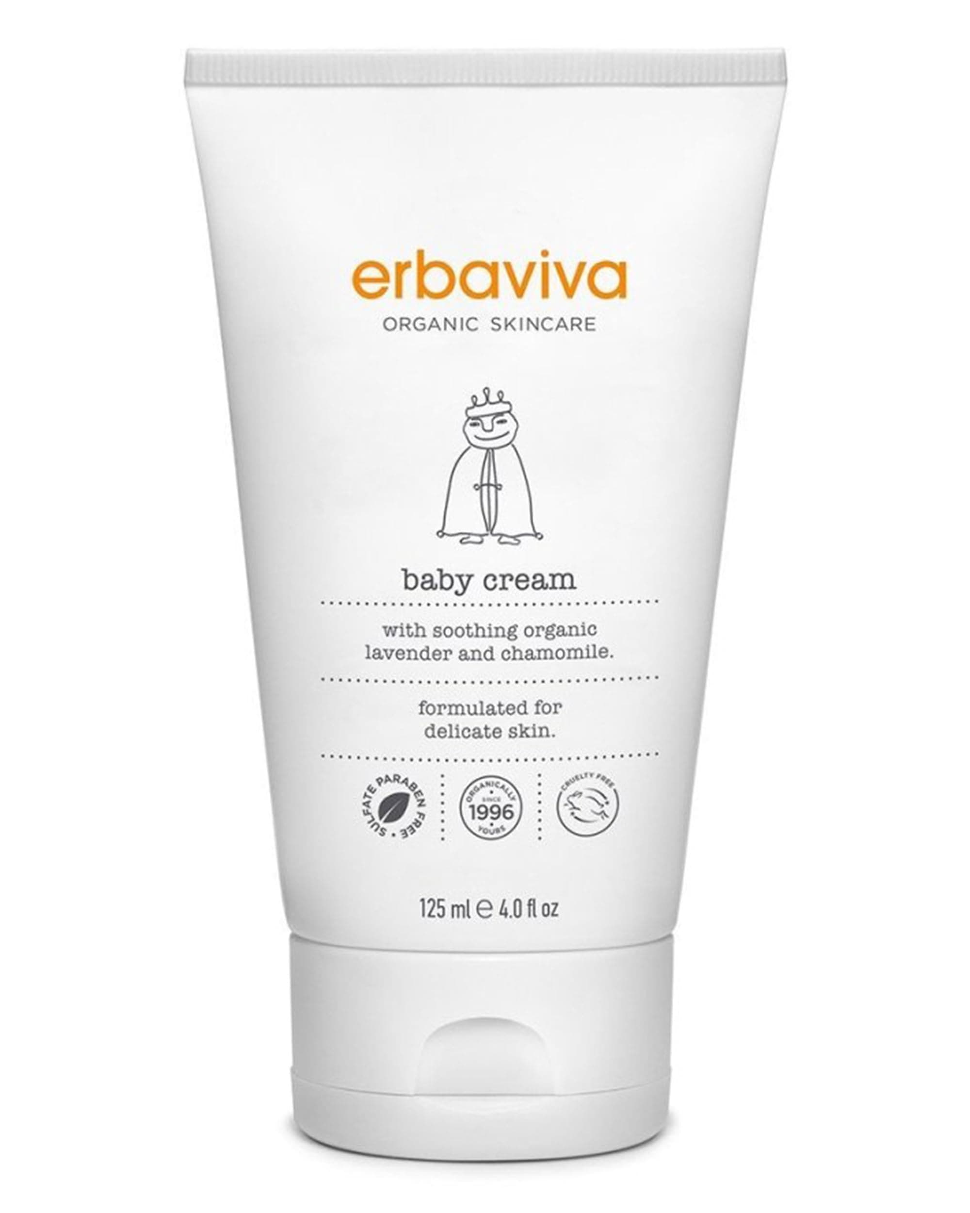 Elba EV2952 erbaviva Baby Cream, 4.2 fl oz (125 ml), Baby Care, Moisturizing, Baby Products, Organic, Additive-Free
