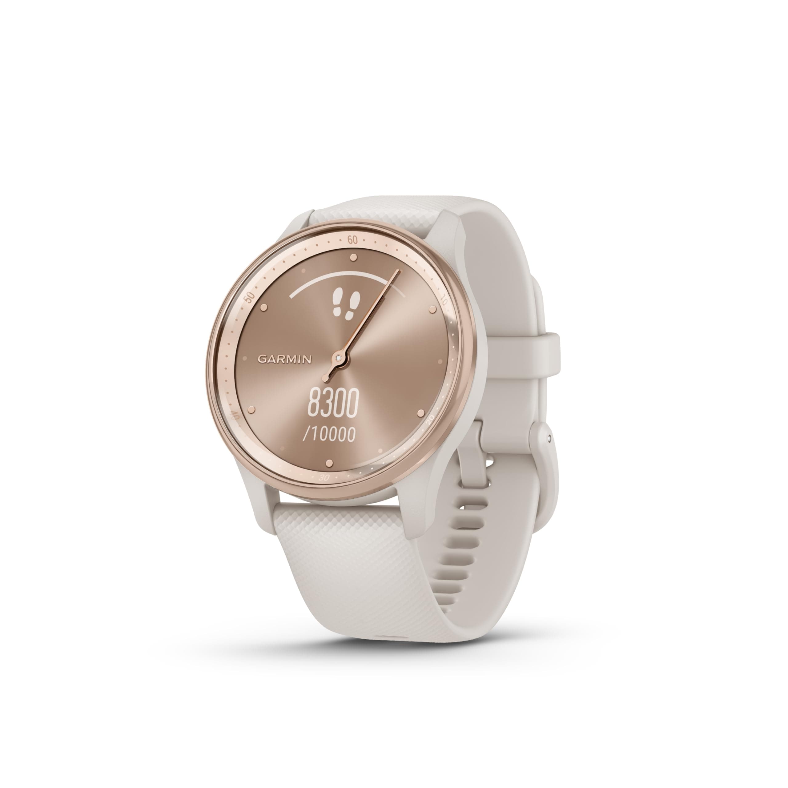 Garmin vívomove Trend, 40mm Stylish Hybrid Smartwatch with Health and Fitness functions, Dynamic Watch Hands, Touchscreen Display and up to 5 days battery life, Ivory