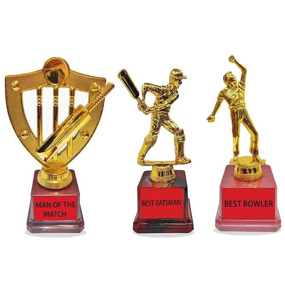 7inch (Cricket Man of The Match Trophy)(Cricket Best Batsman Trophy)(Cricket Best Bowler Trophy)(Cricket Tournament Trophy)(Batsman Trophy)(Bowler Trophy)(Man of The Match Trophy)
