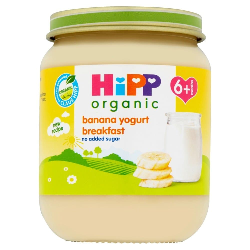HiPP Organic Banana Yogurt Breakfast Baby Food Jar 6+ Months - 125g