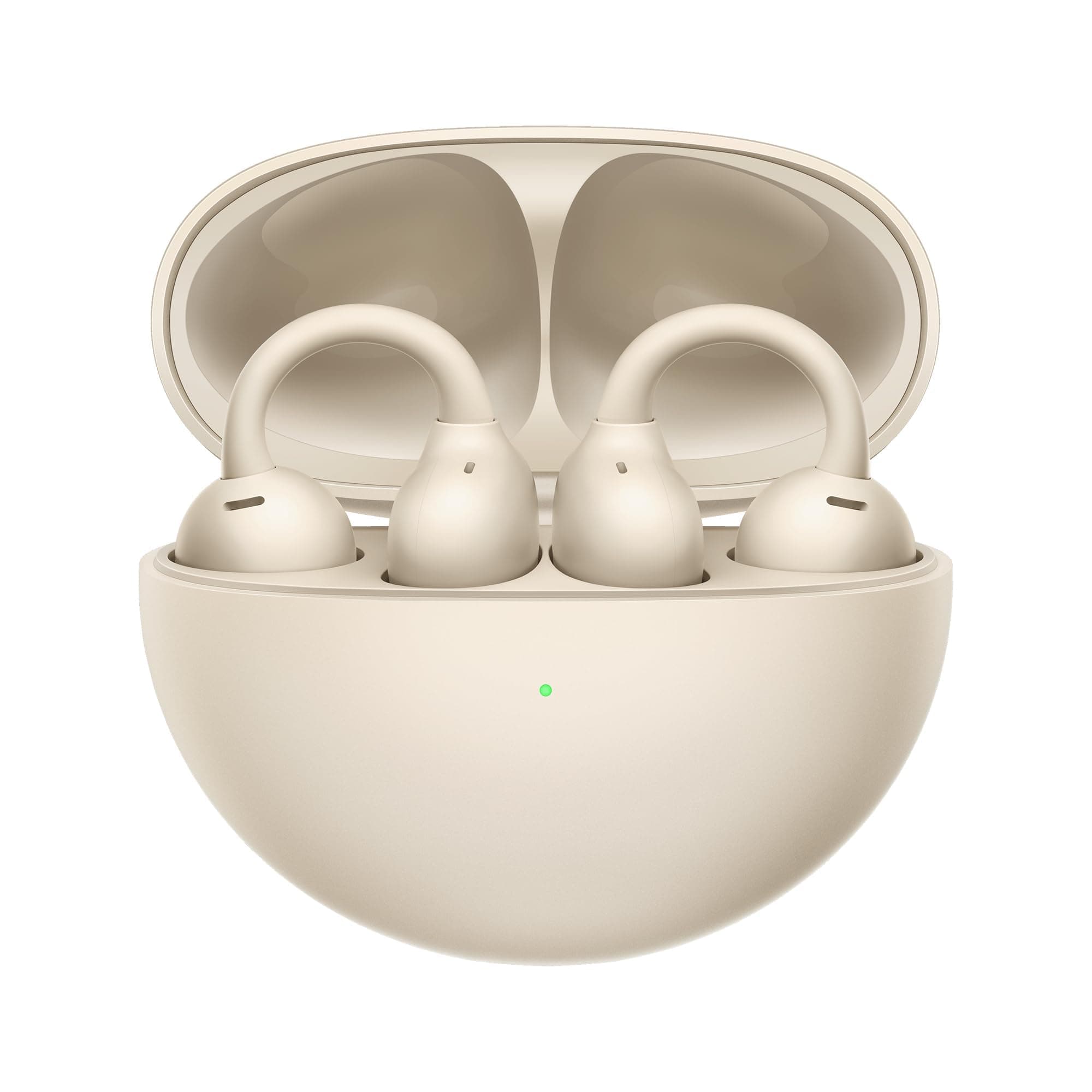 FreeClip, Innovative Clip Design, Intensive Open-Ear Listening Experience, AI Background Noise Cancellation for Calls, Super Long Battery Life, Android & iOS, Beige