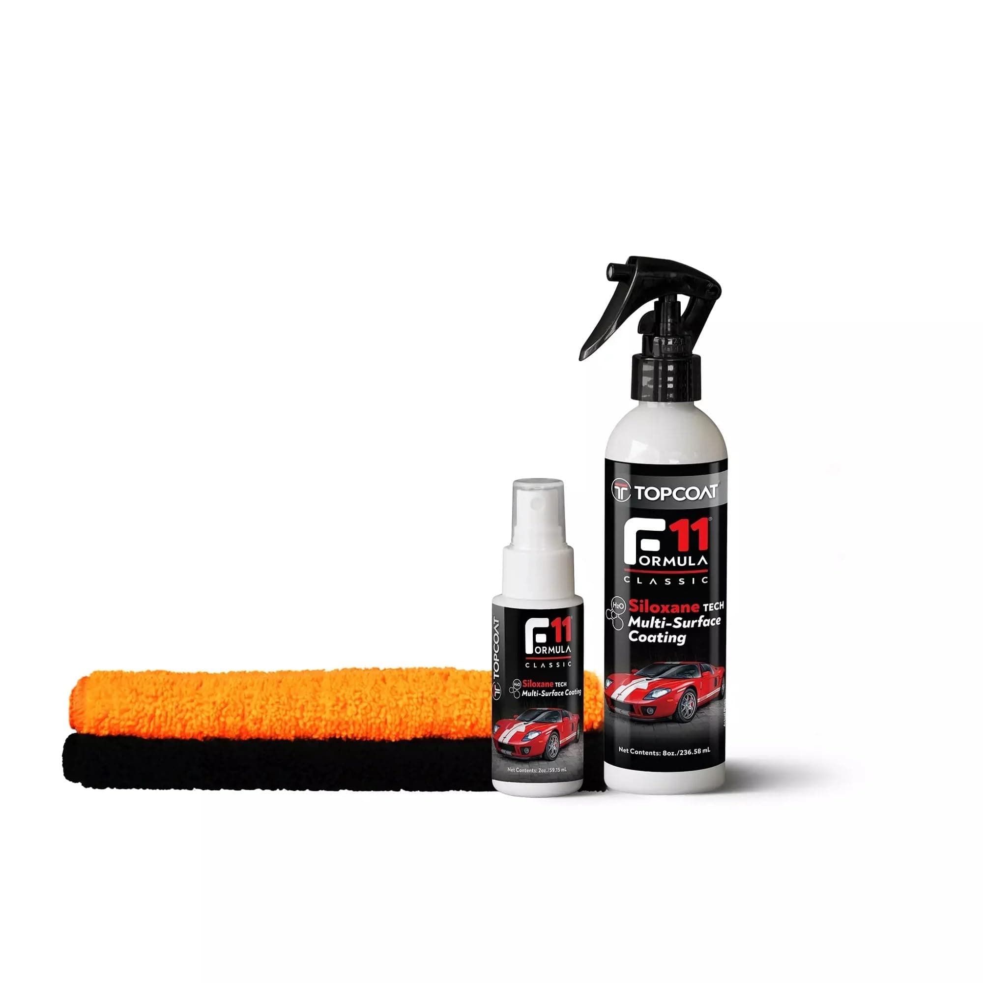 F11 Polish & Sealer for Cars, Bikes and More – Water-Based Alternative to Ceramic Wax - 8 oz F11 Kit with Travel Bottle and 2 Microfiber Towels
