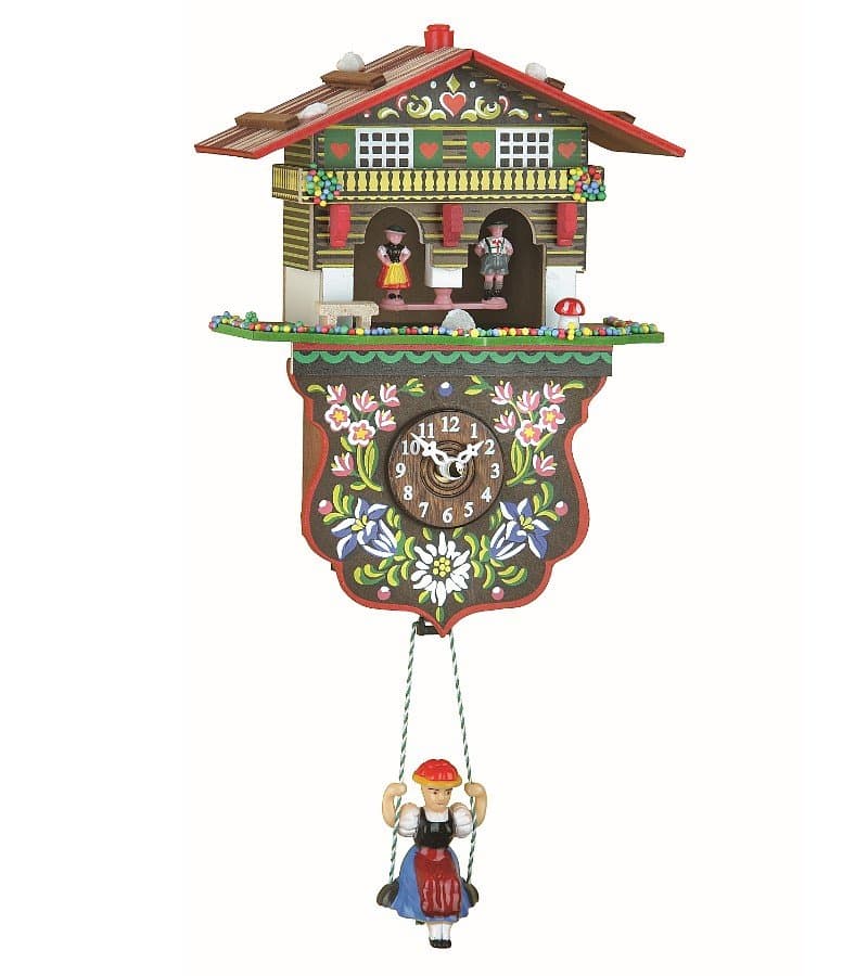Trenkle Kuckulino Black Forest Miniature Clock House Weather Chalet with Quartz Movement and Cuckoo Song TU 2026 SQ