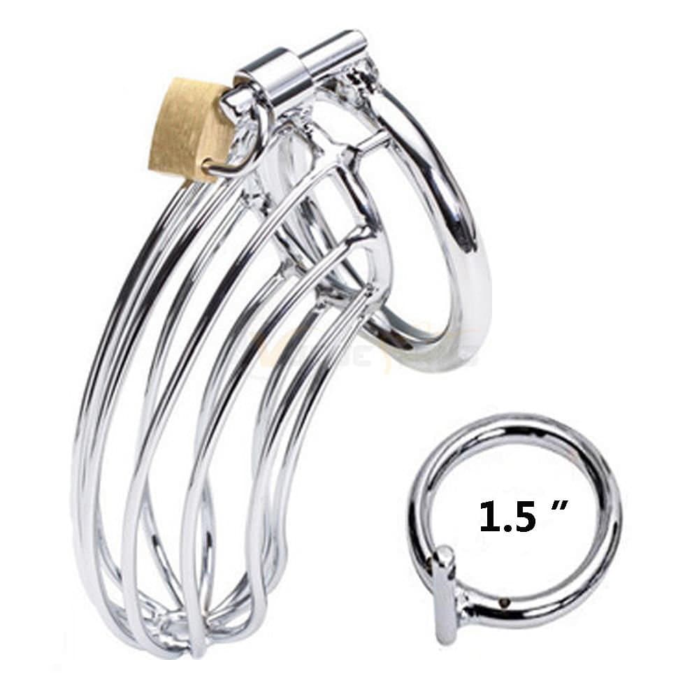 Stainless Steel Black Mesh Male Chastity Device Chrome Mens Chastity Belt Cage