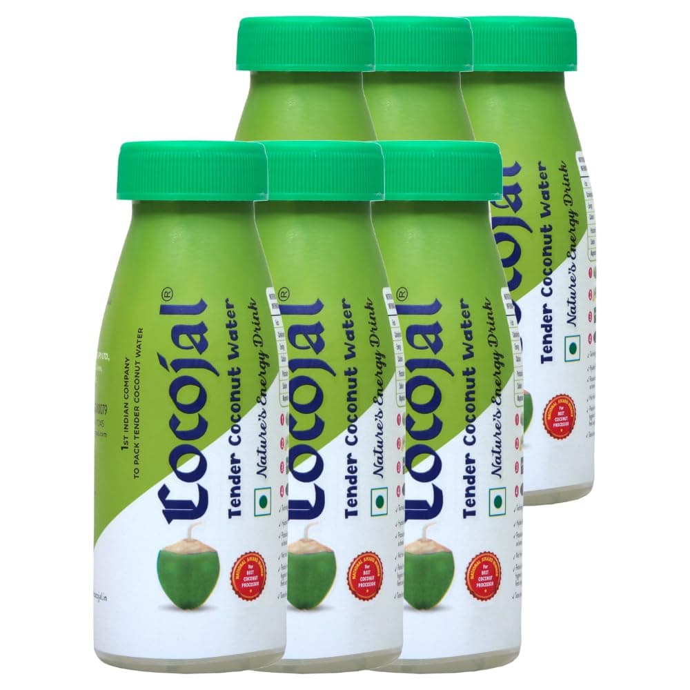 Natural Tender Coconut Water | No Added Flavours | No Added Sugars | Not From Concentrate | 200ml (Pack of 6)
