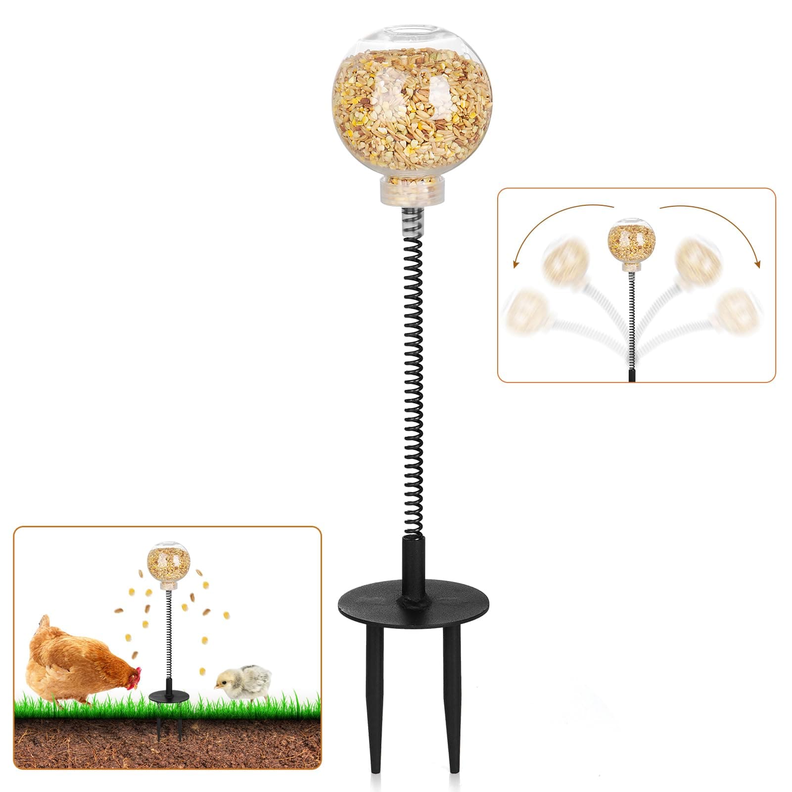 Peck Toy, Interactive Slow Feed Release Toy for Your Flock, Chicken Slow Feeder Boredom Busting Fun Maintain Your Hens Entertained(1 Pack)