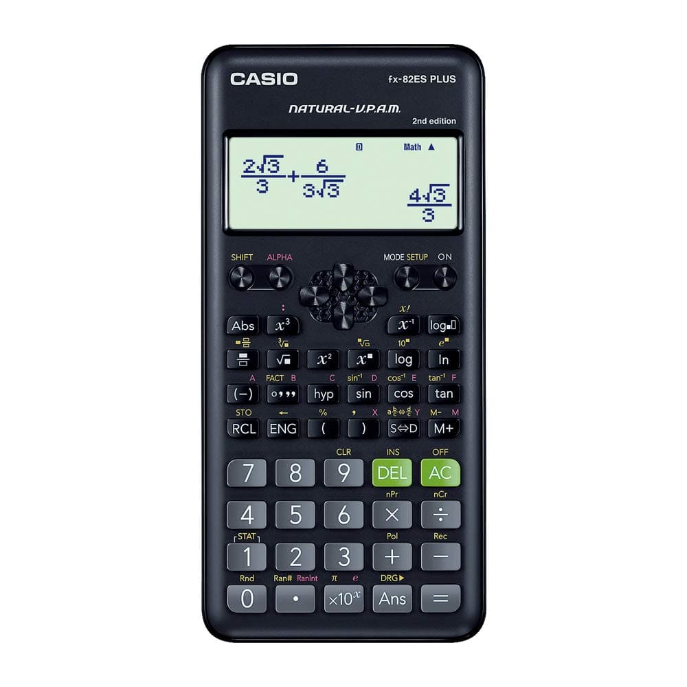 Casio FX82ESPLUSBK, Scientific Calculator, 252 Functions, Black