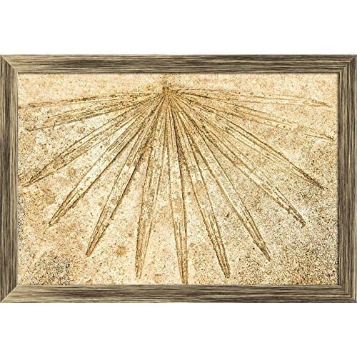 ArtzFolio Leaf Imprint Canvas Painting Antique Gold Wood Frame 23.2 X 16Inch