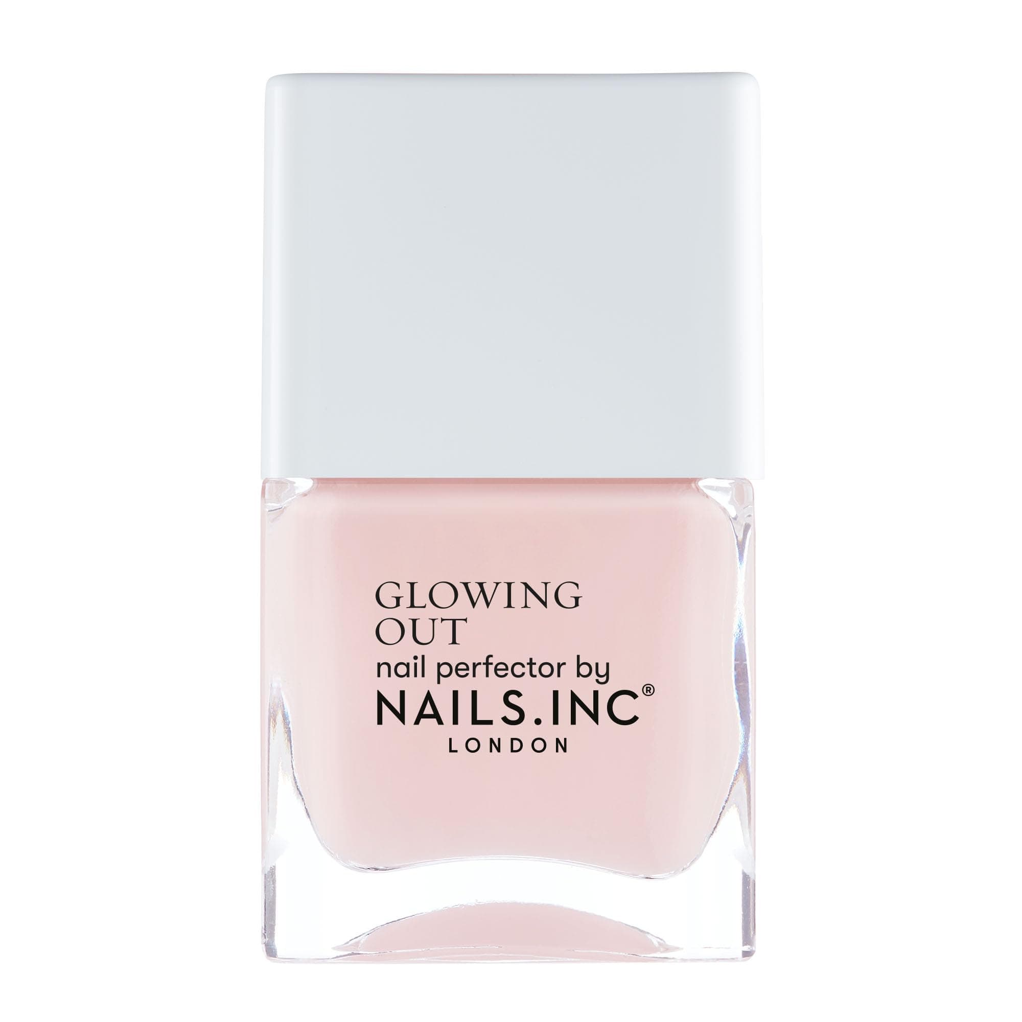 Nails.INC Glow With The Flow Glow-Enhancing, Pink Sheer, Glossy, No Chip, Long Lasting, Quick Dry, Air Dry, Professional Manicures & Pedicures, Fingernails & Toenails, Vegan Nail Polish, 14 ML