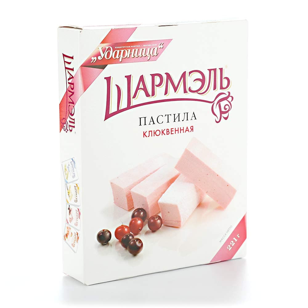 RUSSIAN PASTILA "SHARMEL" Cranberry 221 g Пастила Клюквенная Ударница "Шармэль"