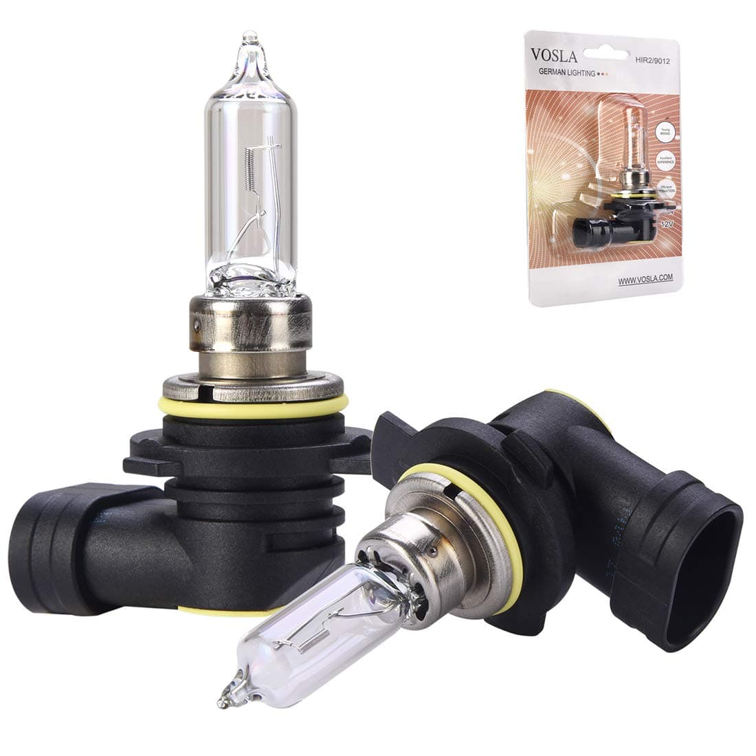 2Pcs VOSLA OEM Halogen 9012 HIR2 Headlamp bulb For Chrysler 200 300 Buick Lacrosse Regal Envision Cadillac ATS XT5 Dodge Durango Dart Challenger Charger Jee.p Cherokee Compass FIAT 500 500L 500X ROMEO