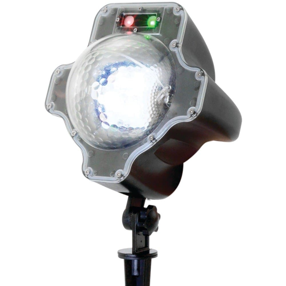 Night Stars LL03-SRG-R Premium Landscape Lighting Snow Effect w/Red & Green Laser, Black