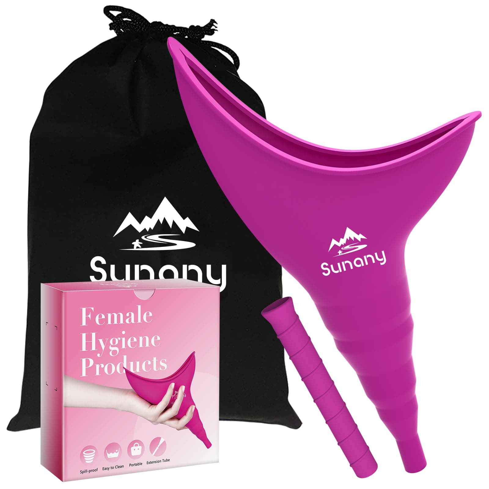 Female Urination Device, Reusable Female Urinal Silicone Women Pee Funnel Allows Women to Pee Standing Up, Portable Womens Urinal is The Perfect Companion for Camping,Outdoor,Travel