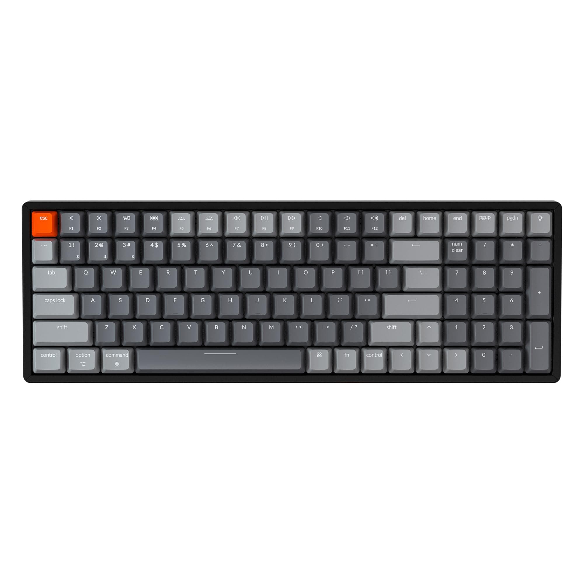 K4 Wireless Bluetooth/USB Wired Gaming Mechanical Keyboard, Compact 100 Keys RGB LED Backlit Gateron Brown Switch N-Key Rollover, Aluminum Frame for Mac Windows, Version 2