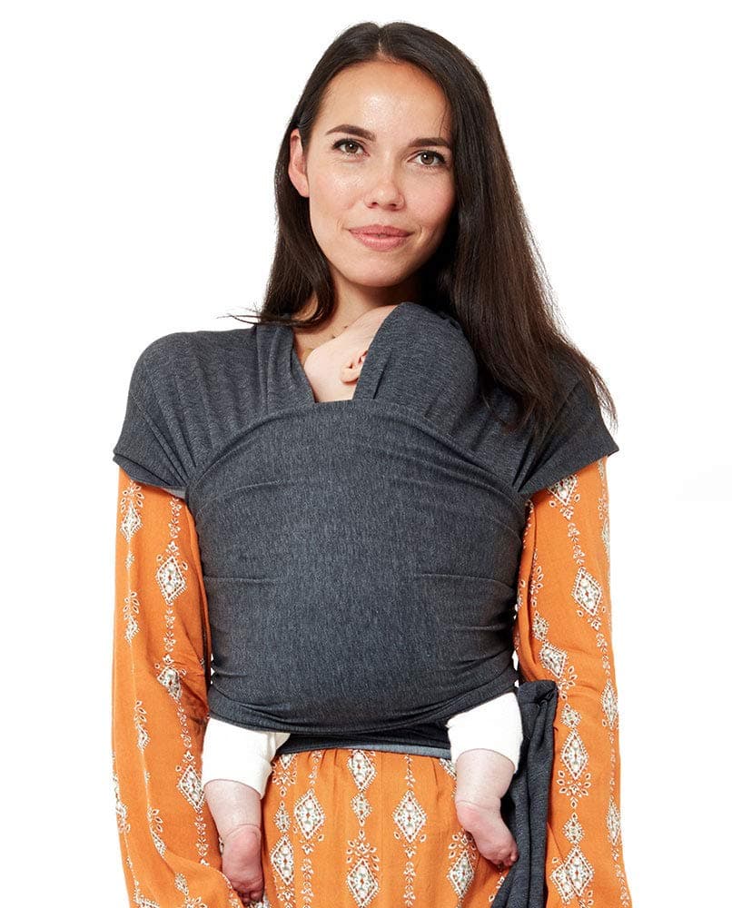 The Baby Brand | Baby Sling Carrier Baby Wrap | Tested to EU Safety Standards | Lightweight Breathable And Soft Cotton Spandex | Newborns Infants & Toddlers | Baby Shower Ideal Gift (Grey)