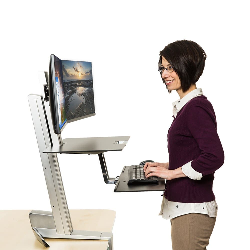 Elevate Desktop Dual Monitor Adjustable Height Standing Desk