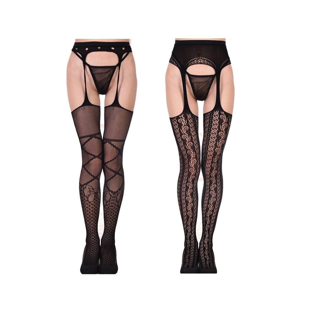 Kinds of Design Women Sexy Pantyhose Stretchy Stocking, Black, Large (Pack of 5)