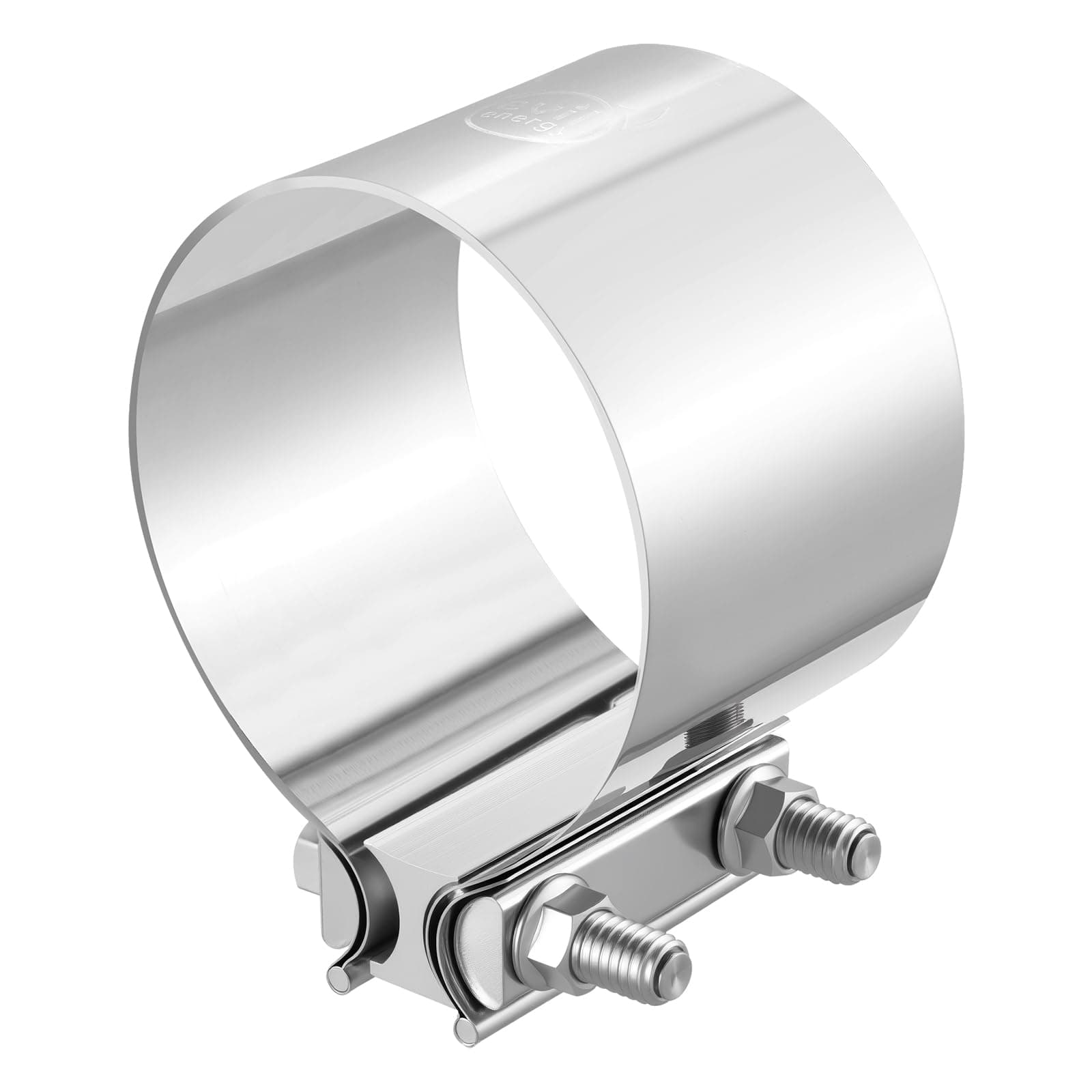 EVIL ENERGY 4.0 Inch Exhaust Clamp, Butt Joint Band Clamp Sleeve Coupler Stainless Steel for Pipes, Mufflers, Catalytic Converters 2Pcs