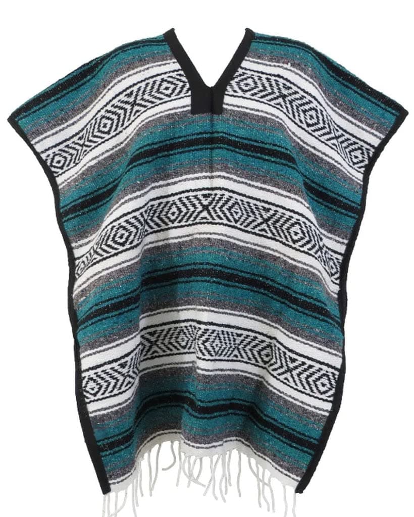 Classic Mexican Blanket Poncho