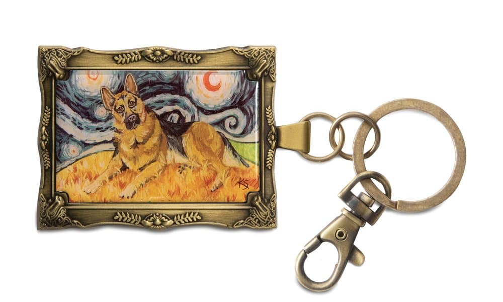 Pavilion Gift Company- German Shepherd - 2" x 2.75" Keychain German Shepherd Dog Lover Dog Parent Dog Mom Dog Dad Dog Doggy Puppy K9 Accessory