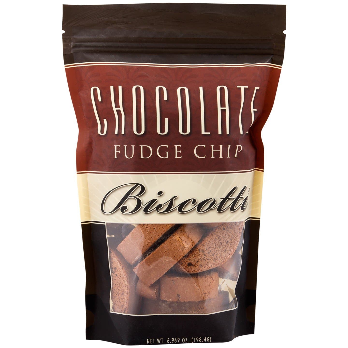 NutriWise - Fat-Free Biscotti - Chocolate Fudge Chip (20 Per Bag)