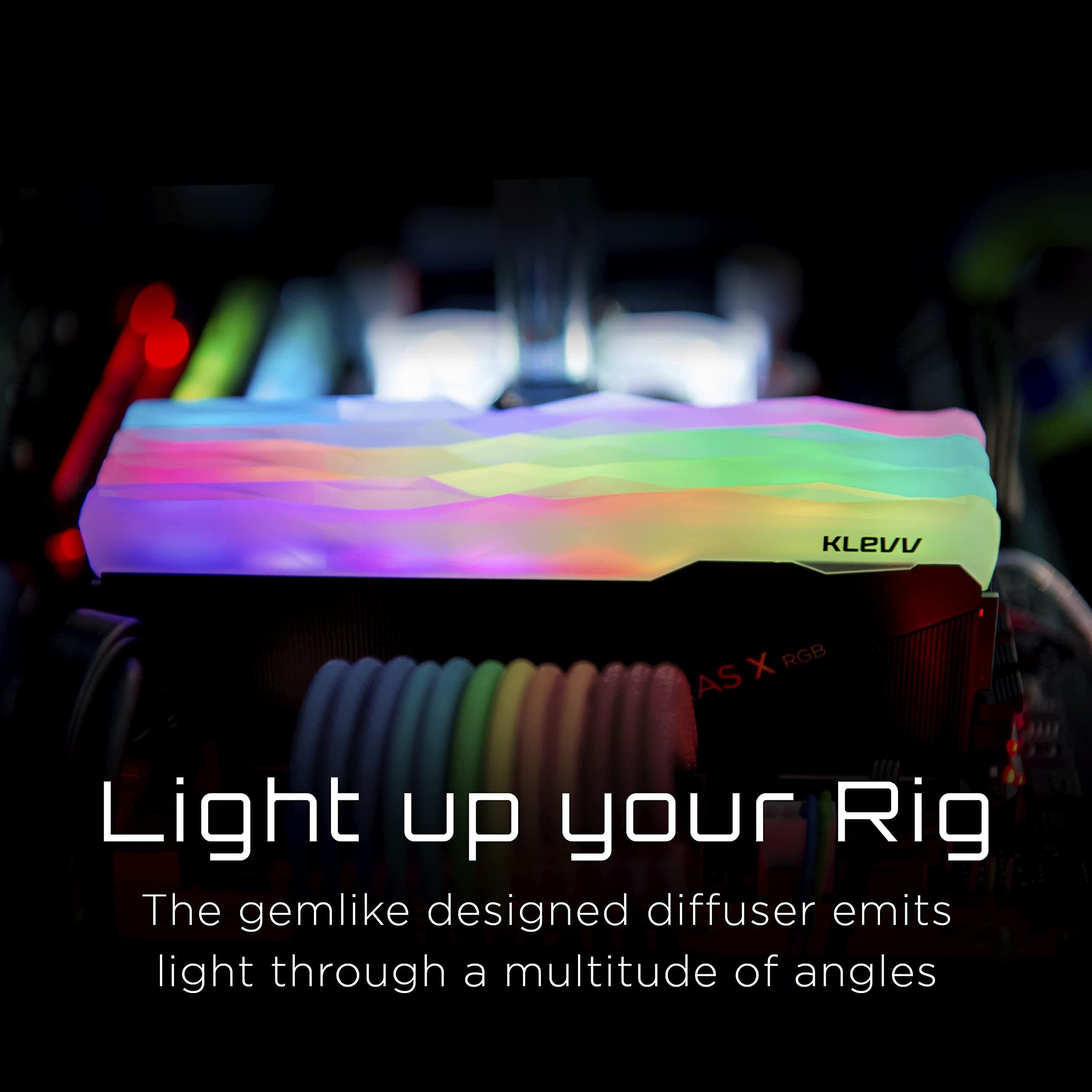 KLEVV CRAS X DDR4 RGB 32GB (2x 16GB) 3200MHz CL16 Gaming Memory RAM kit XMP 2.0 High Performance Overclocking 16-18-18-38