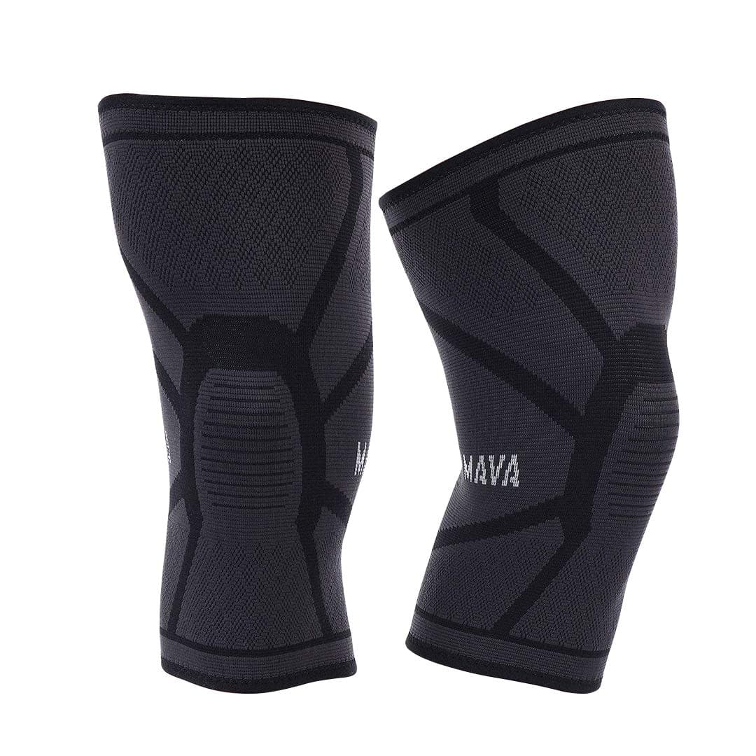 Mava Sports Knee Compression Sleeve Support for Men and Women - Perfect for Powerlifting, Weightlifting, Running, Gym Workout, Squats and Pain Relief