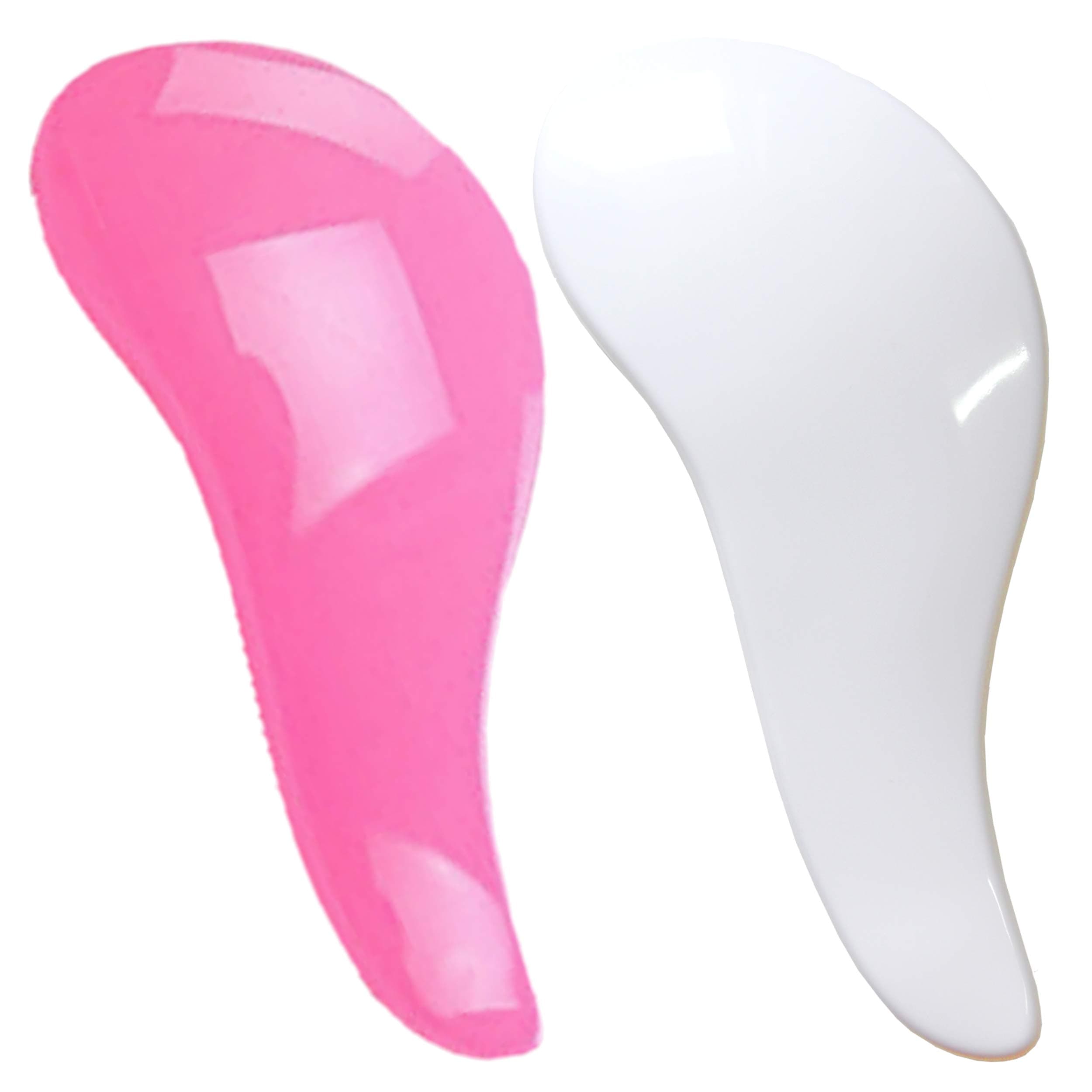2 piece Professional DEtangleR Tangle Master Tangel Tamer Hairbrushes Colours white or pink or blue Detangling brushes for perfect hair, 1x Pink and 1 x White