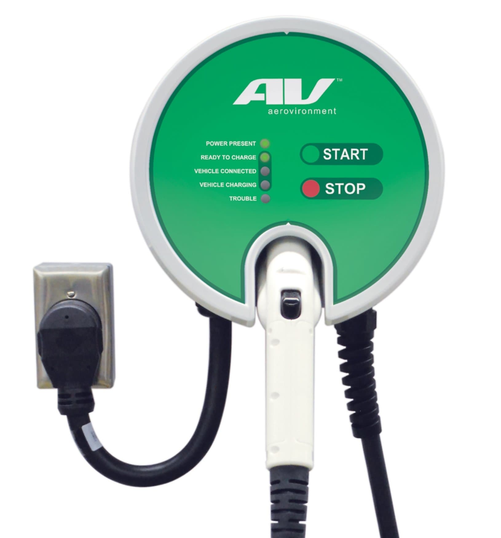 AeroVironment EV Charger: Plug-In, 25'Cable, 30A, 7.2kW, UL-Listed