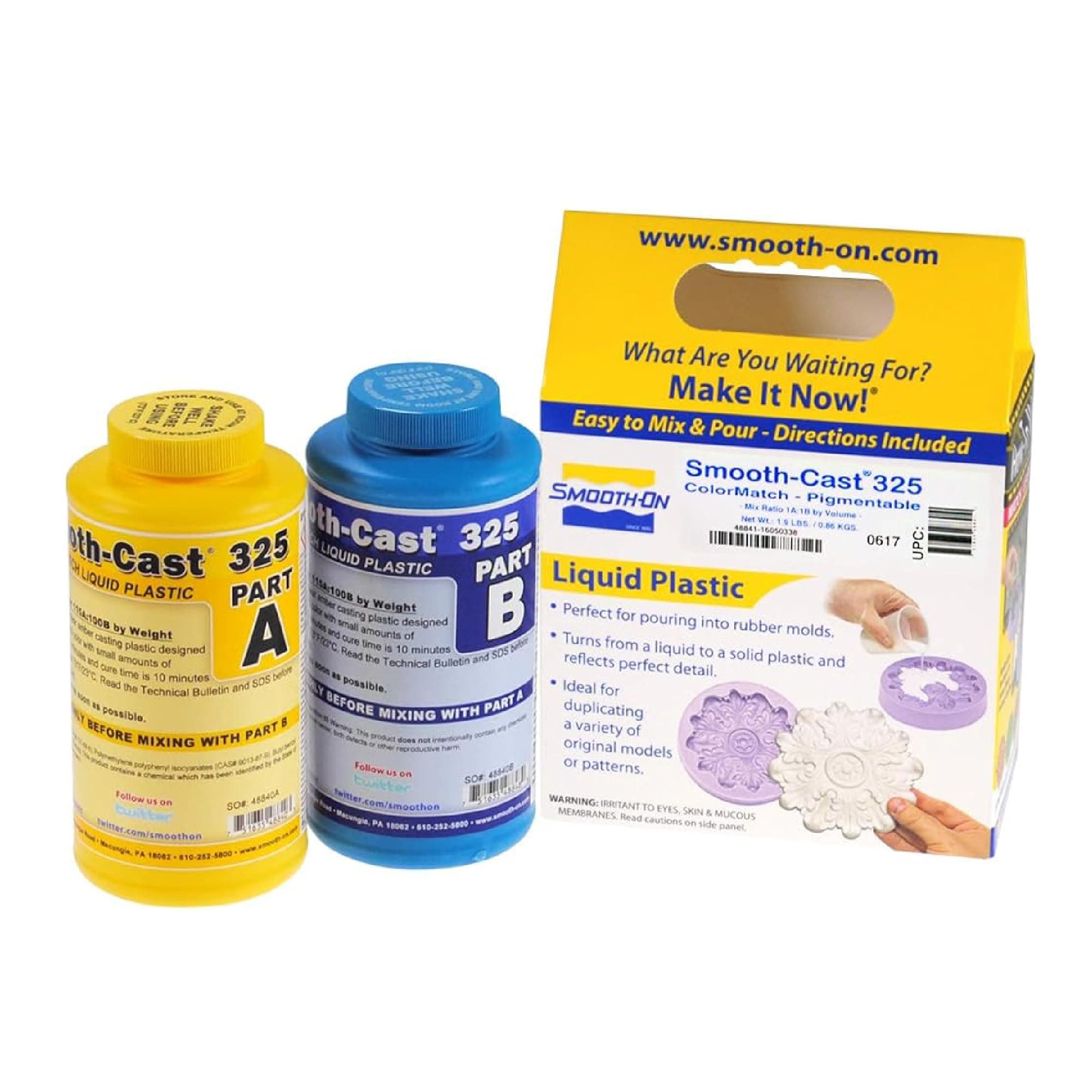 Smooth-Cast 325 ColorMatch Liquid Plastic Compound Smooth Cast 325 - Not For Intended For Children - Adult Supervision Required - Ages 18+