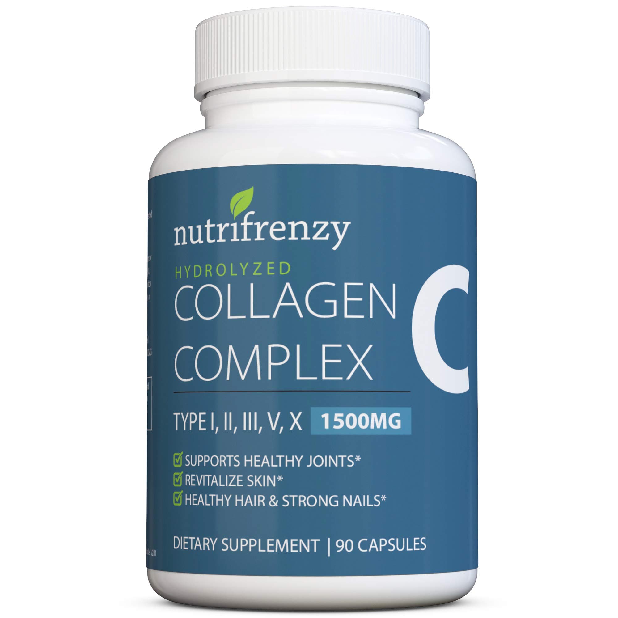 Multi Collagen Pills (Types I, II, III, V & X) - Collagen Peptides , Anti-Aging, Hair, Skin, Nails and Joints (90 Capsules)