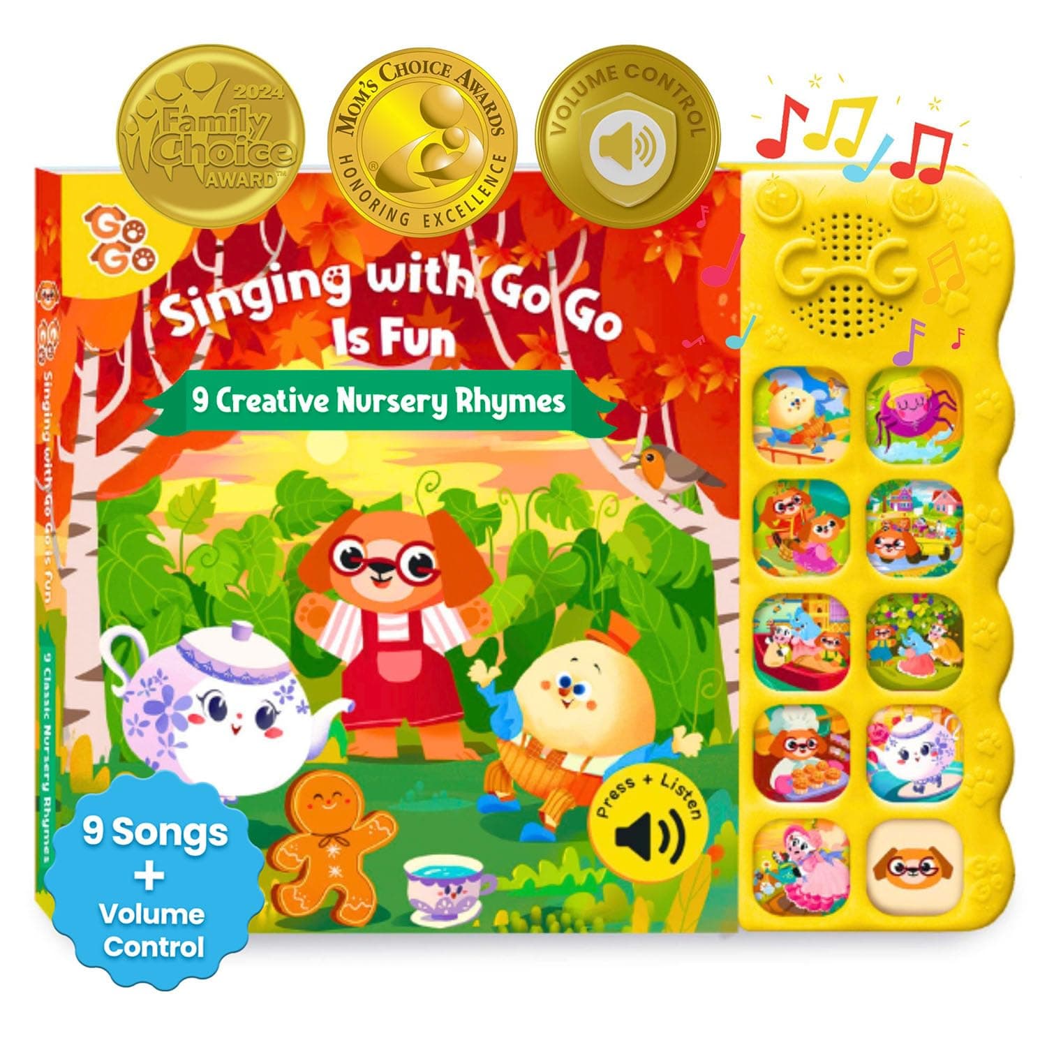 GO GO Creative Nursery Rhymes: Nursery Rhyme Books, Sound Books, 9 Songs, Musical Books for Toddlers 1-3, Talking Books for Toddlers 1-3, Music Books for Toddlers 1-3, Baby Music Book