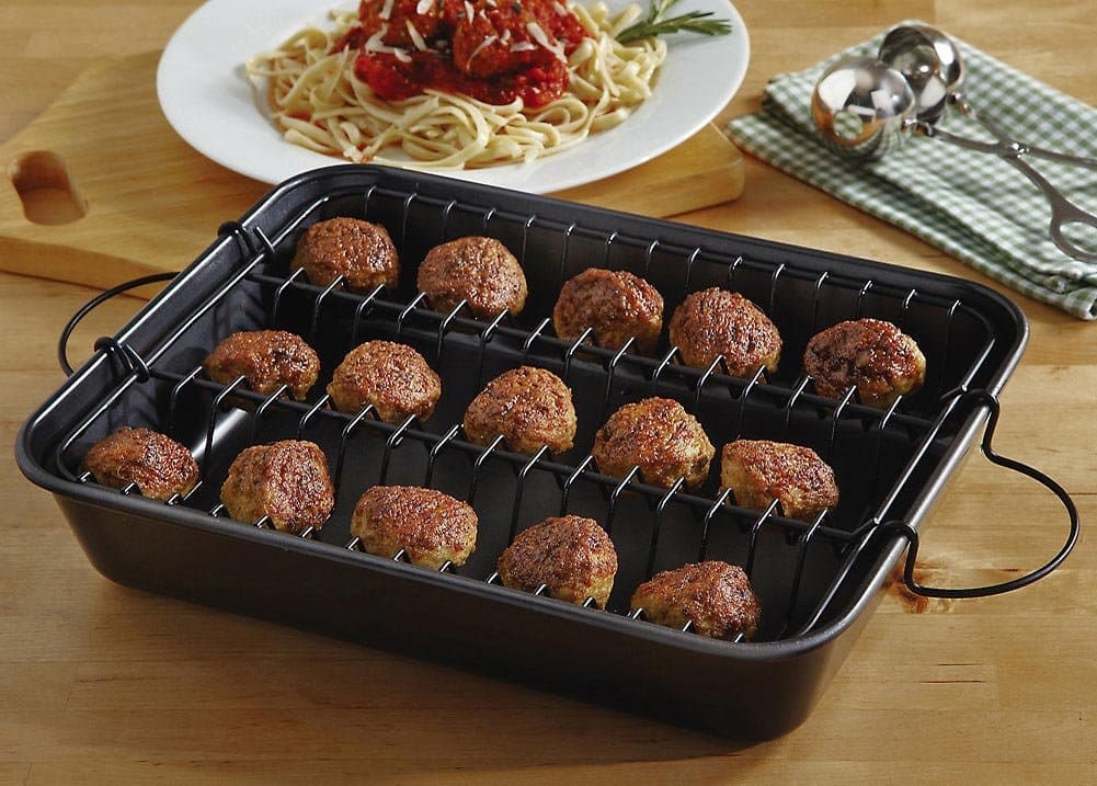Collections Etc - 2-Piece Meatball Baker Set