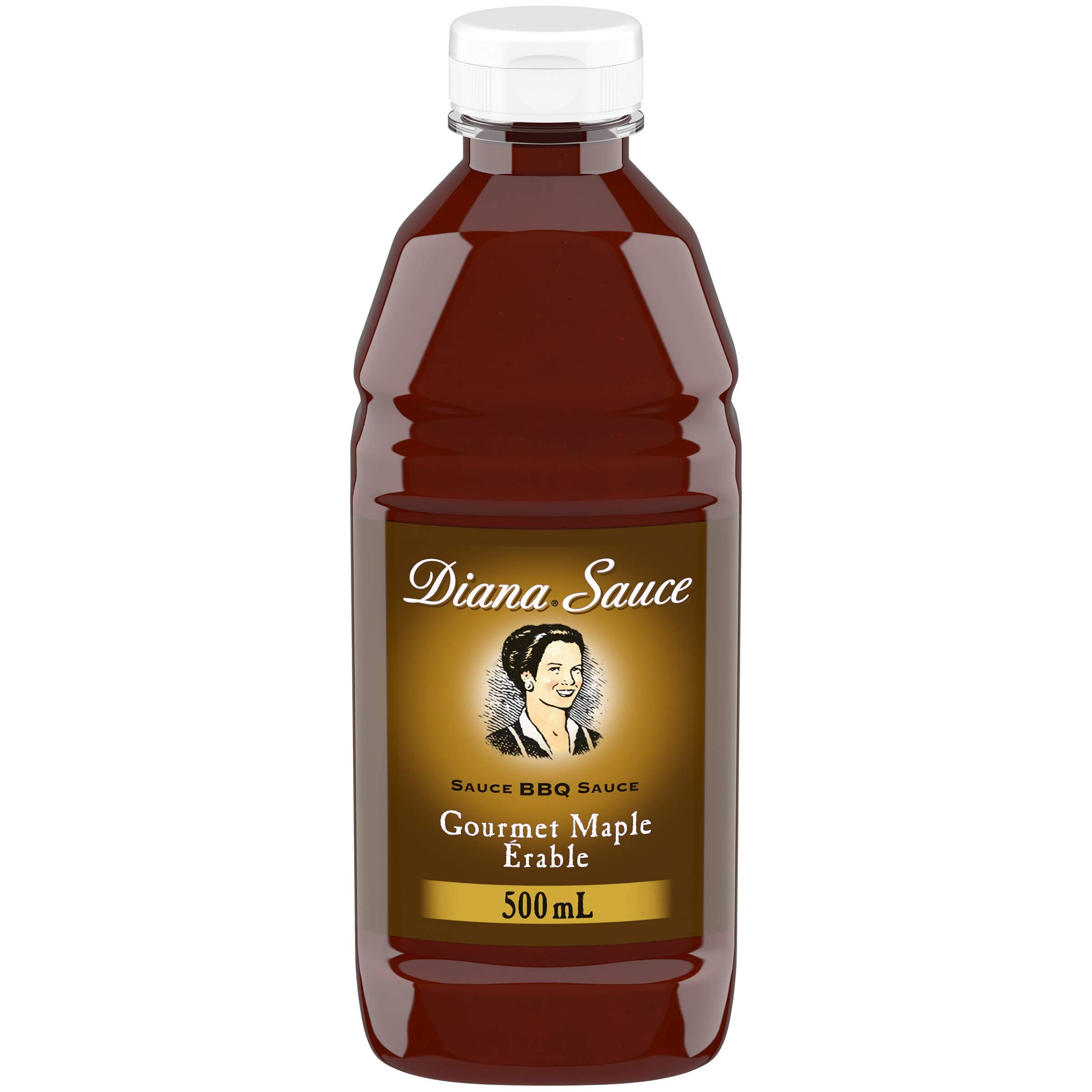 DIANA BBQ Sauce, Maple Syrup, 500ml/16.90 Fluid Ounces {Imported from Canada}