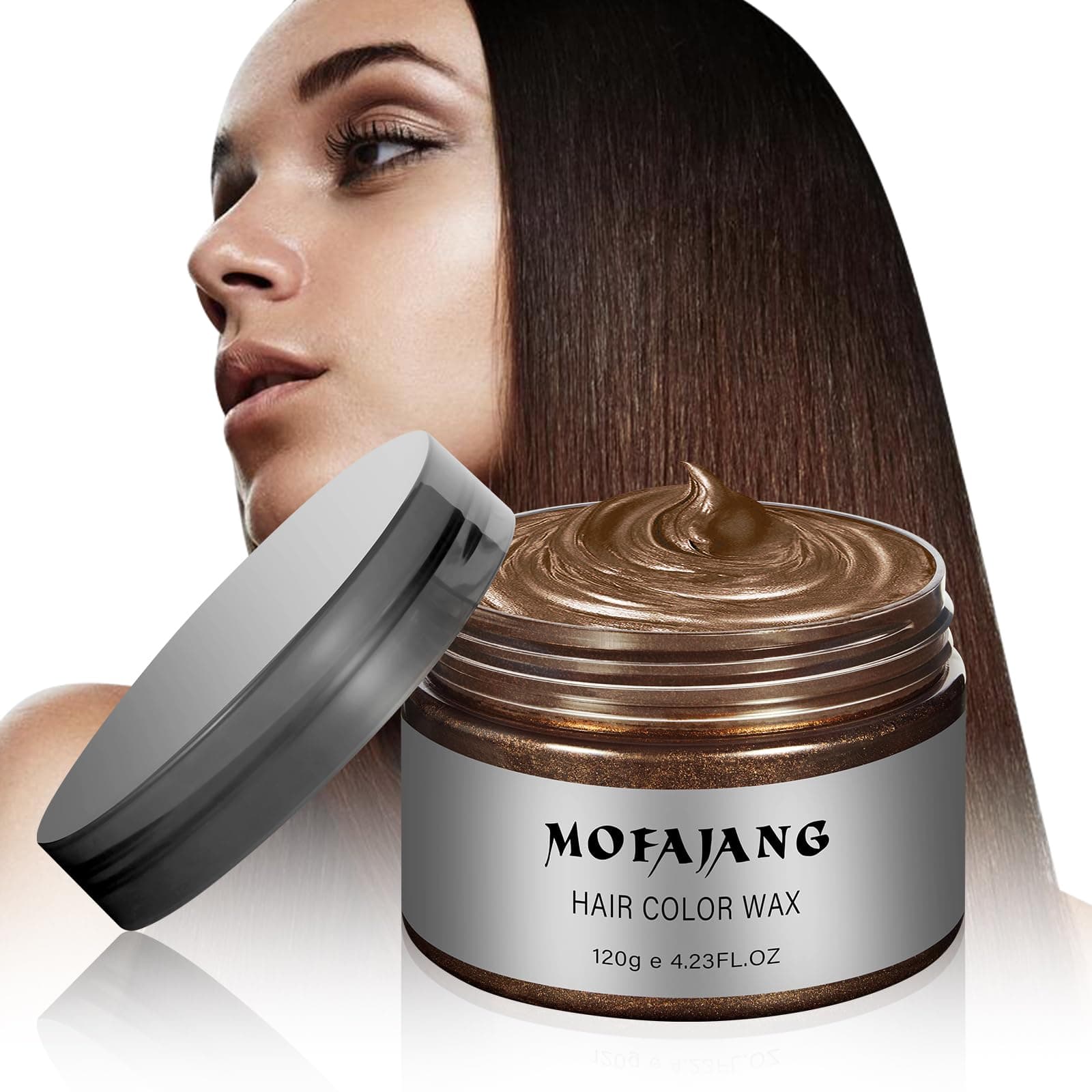 Temporary Hair Color Chalk For Kids, Hair Wax Color For 4 5 6 7 8 9 Year Old Girl Gifts, Birthday,Party, Cosplay DIY, Children's Day, Halloween, Christmas (1, Brown)