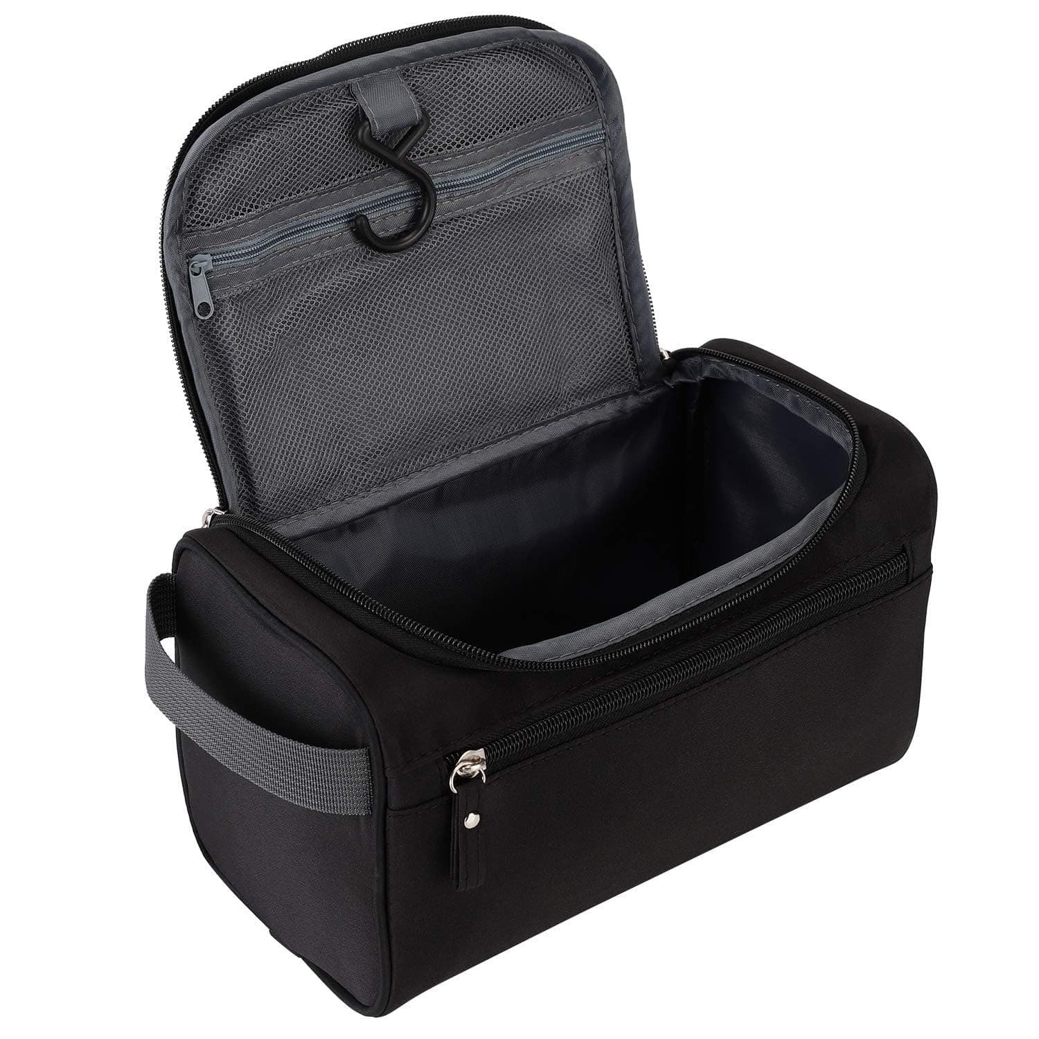 Men, Women Toiletry Waterproof Hanging Bag Nylon Travel Organizer Cosmetic Bag Necessaries Case Wash Toiletry Bag (Black)