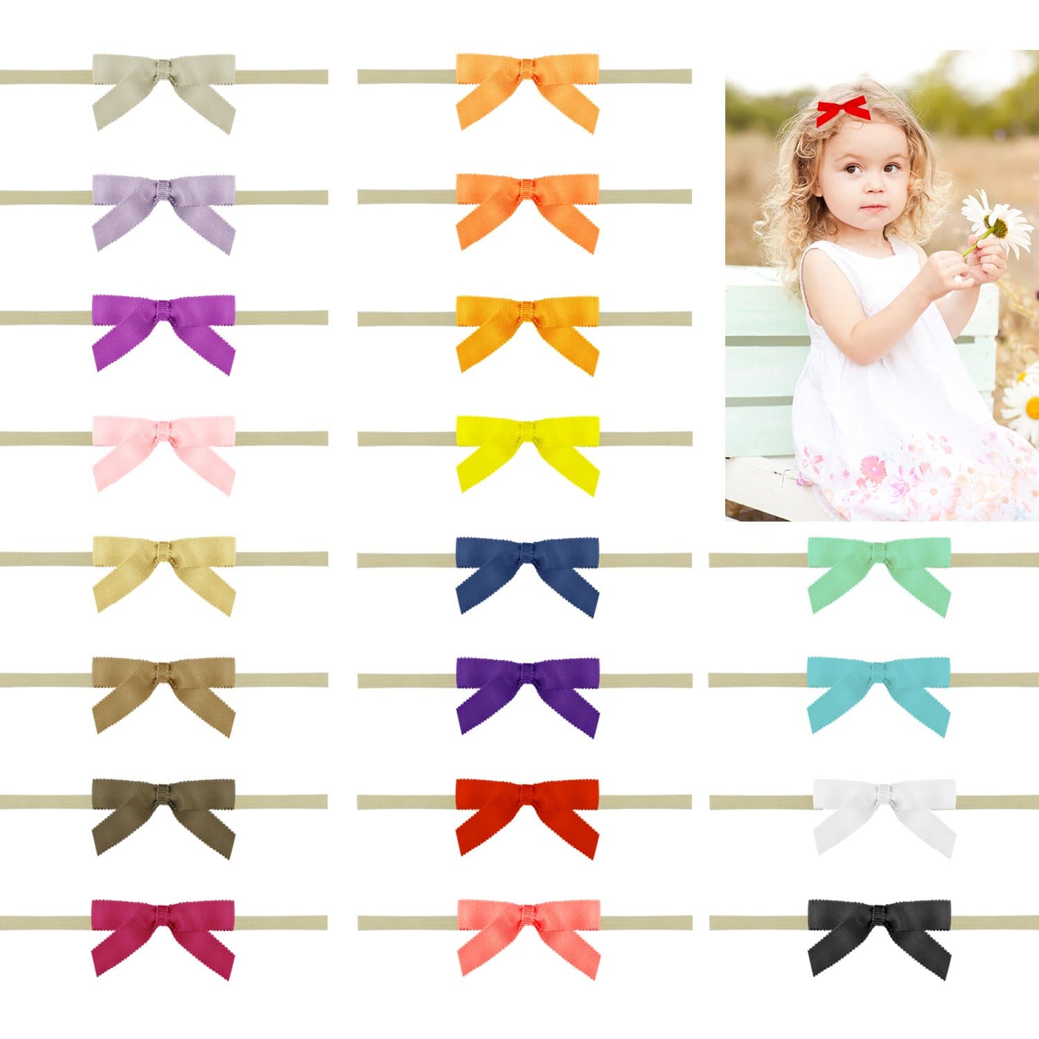 Baby Headbands for Girls Hair Bows Headband Hair Bands for Newborn Toddlers