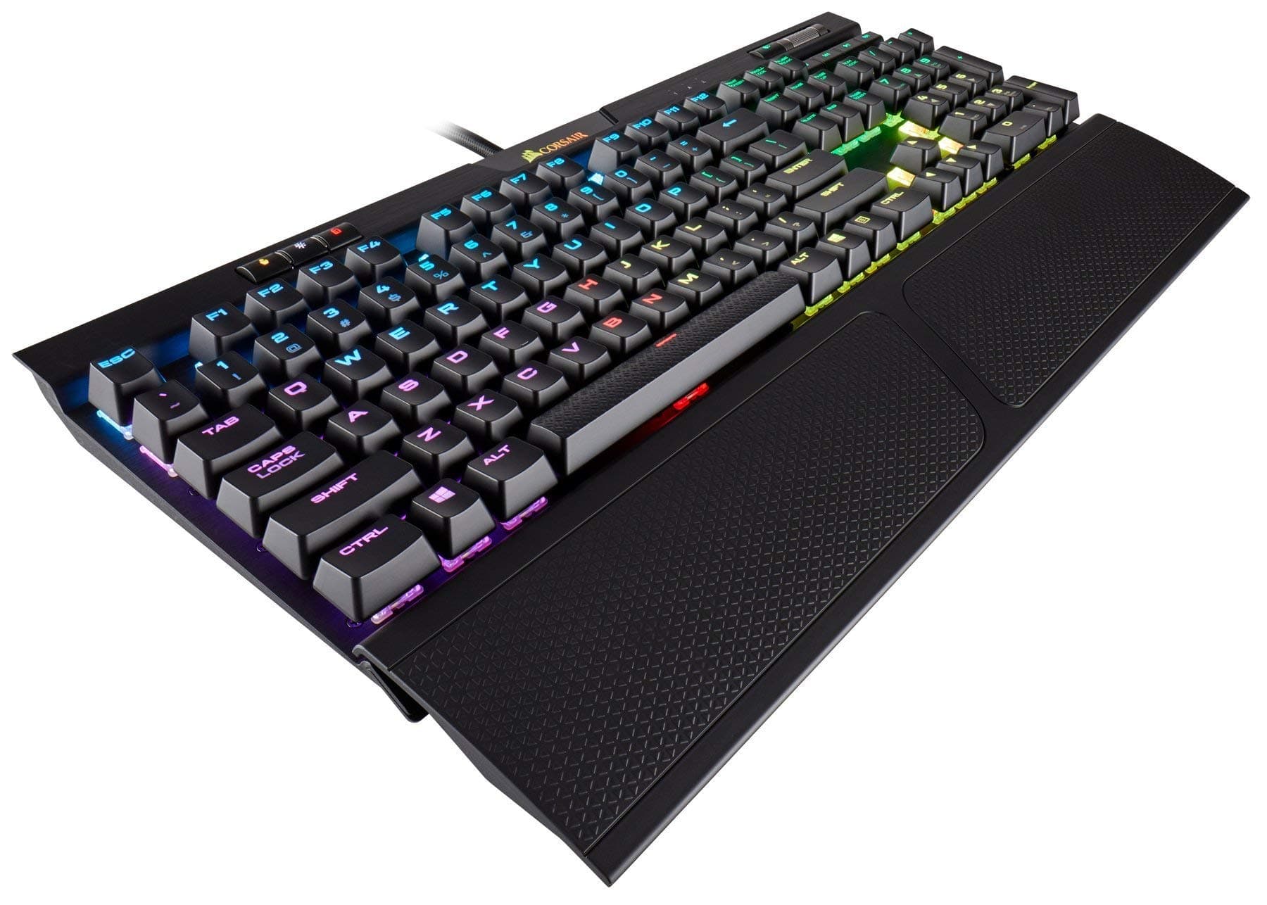 Corsair K70 RGB MK.2 Mechanical Gaming Keyboard - USB Passthrough & Media Controls - Linear & Quiet - Cherry MX Red - RGB LED Backlit (CH-9109010-NA)