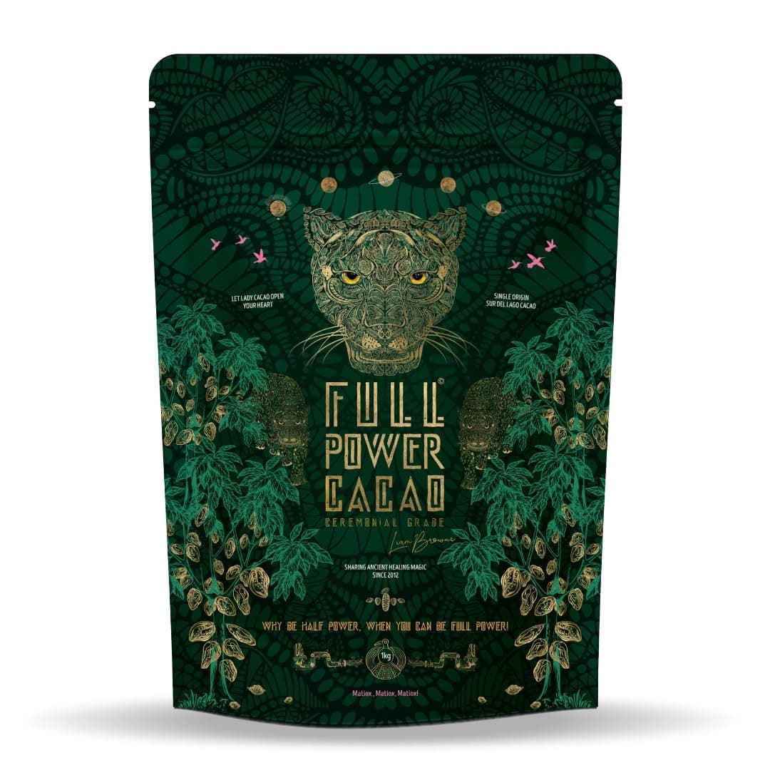 FULL POWER CACAO - Ceremonial Grade Cacao 1kg - Premium Raw & Pure Ceremonial Grade Cacao for Heartwarming Rituals & Healing Journeys, As Seen On Dragon's Den - From Local Farmers in Venezuela