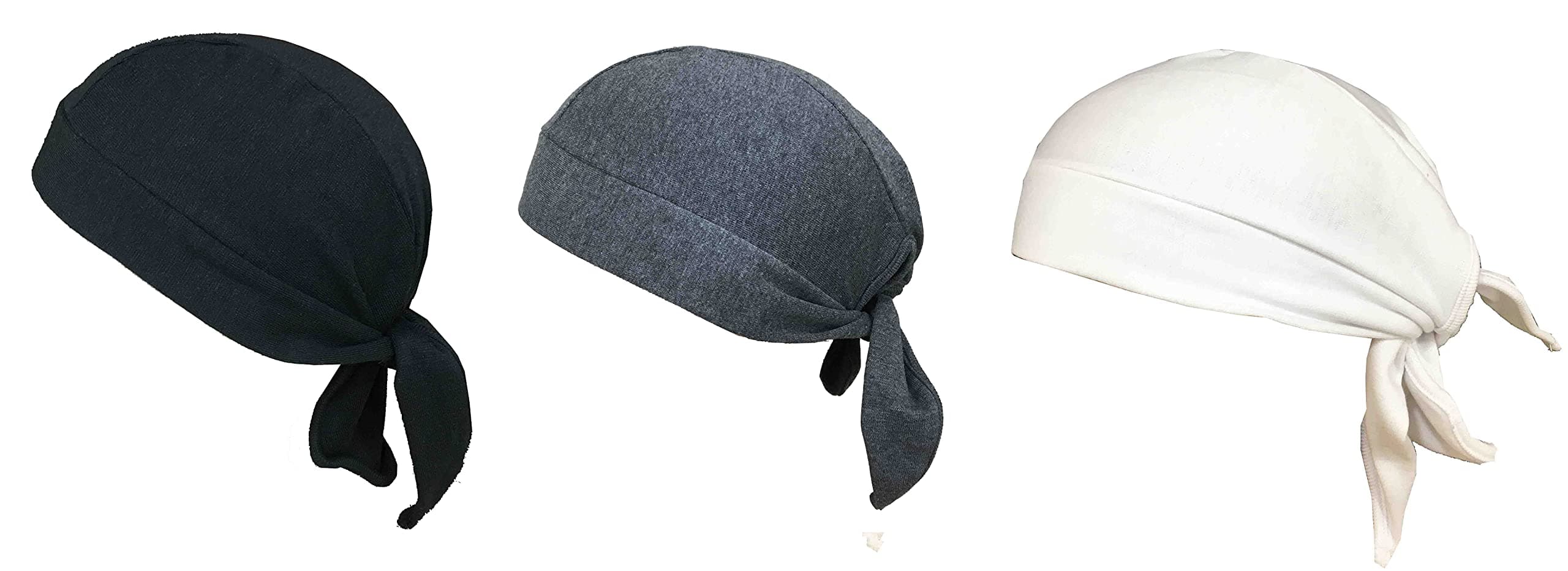 Gajraj Unisex Cotton Patka Skull Cap Bandana/Fashionable Helmet Liner/Head Cap (Pack of 3)