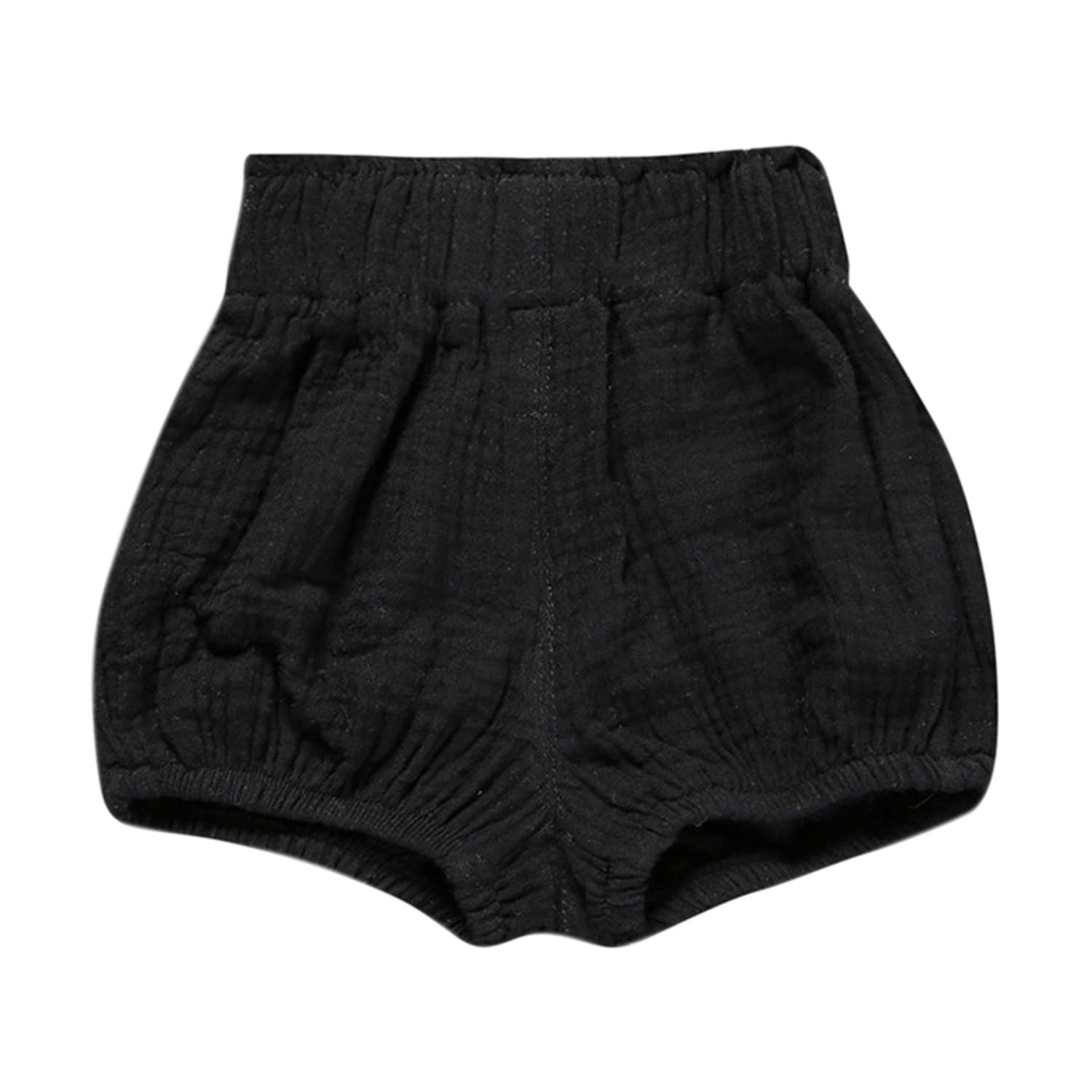 Toddler Baby Girls Boys Cotton Linen Blend Bloomer Shorts Loose Diaper Cover Cute Harem Pants