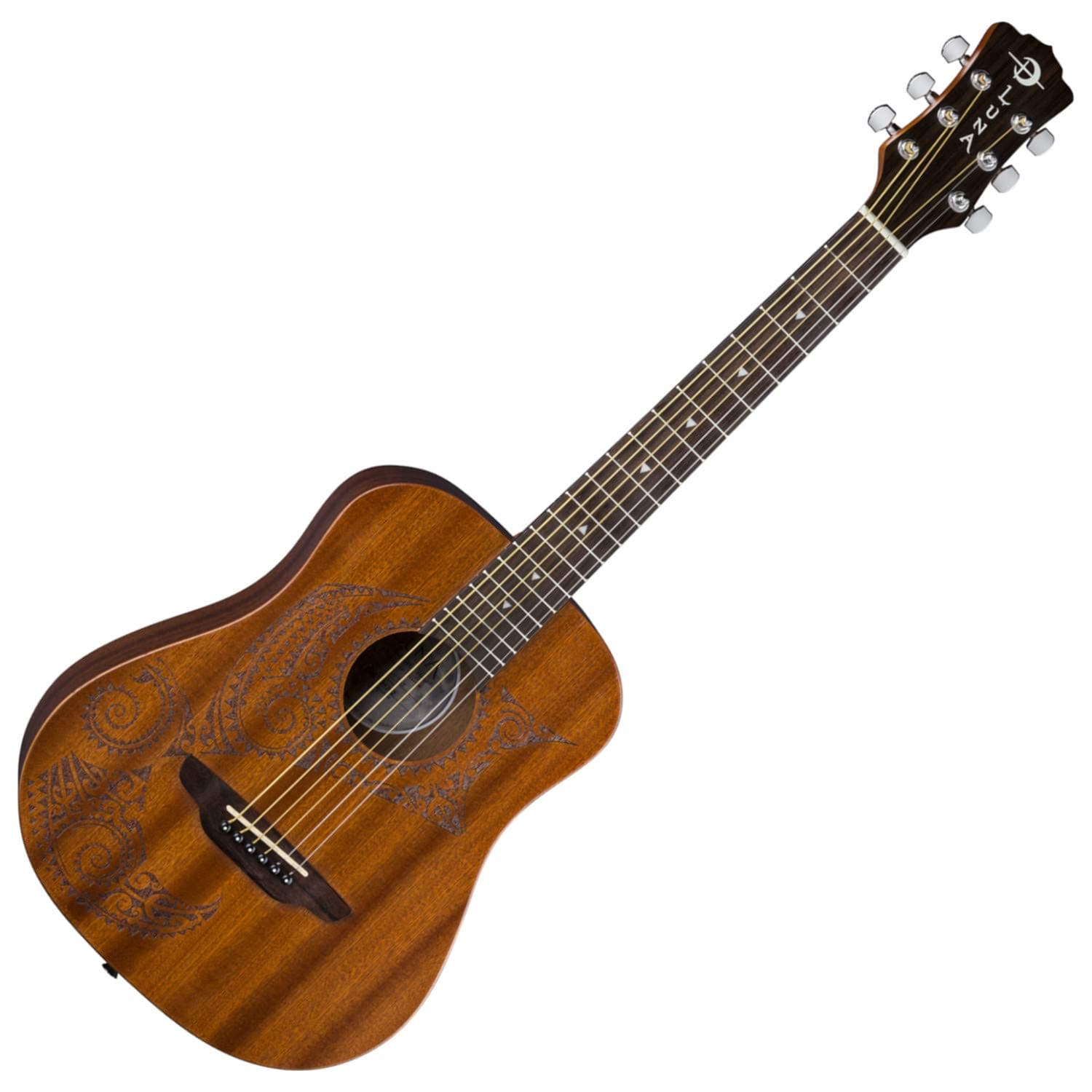Luna Safari Series Tattoo Travel-Size Dreadnought Acoustic Guitar